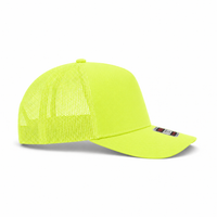 Ottocap 32285 A-Frame 5-Panel Mesh Back Trucker Hat thumbnail 92 neon yellow right