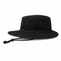 Surf Hat with Break-Away Strap in Wide Brim Design thumbnail 3 black left