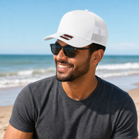 Ottocap 32285 A-Frame 5-Panel Mesh Back Trucker Hat thumbnail 64 white moodboard