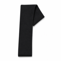Premium Acrylic Knit Scarf in Black and Navy thumbnail 5 black right