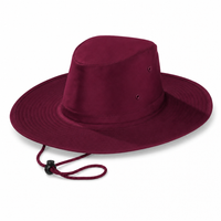 Poly Viscose Slouch Hat thumbnail 19 maroon angle