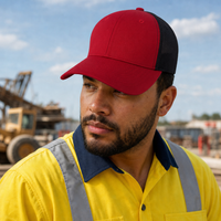 GTO 112 Trucker Hat with Ventilated Comfort and Adjustable Fit thumbnail 129 cardinal black moodboard