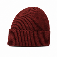 Premium Lambswool Flex Beanie with Cuff – Ultra Soft & Warm thumbnail 59 maroon left