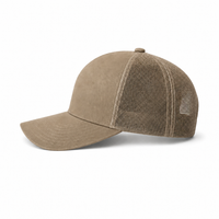 Kosiosko Structured Cotton Blend Trucker Hat thumbnail 41 khaki left