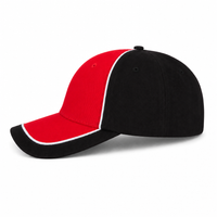 Arena Two Tone Structured Snapback Cap thumbnail 33 black.white.red left