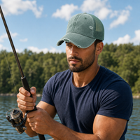 GTO Enzyme Washed Destroyed Trucker Cap with Mesh Back thumbnail 56 sage green moodboard