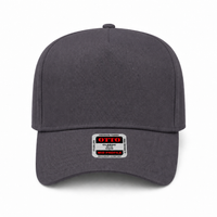 OTTO CAP 5-Panel Mid Profile Structured Baseball Cap thumbnail 34 charcoal front