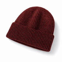 Premium Lambswool Flex Beanie with Cuff – Ultra Soft & Warm thumbnail 61 maroon angle