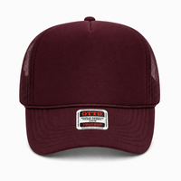 Ottocap 39165 High Crown Foam trucker with rope thumbnail 19 maroon front