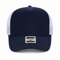 Ottocap 39165 High Crown Foam trucker with rope thumbnail 76 navy navy white front