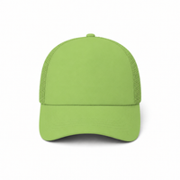 Rapper Flex High Crown Trucker Cap with Mesh Panels thumbnail 114 black hat lime front front
