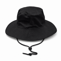 Flex Premium Surf Hat With Break-Away Strap thumbnail 2 black front