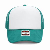 Ottocap 39165 High Crown Foam trucker with rope thumbnail 132 jade white jade front