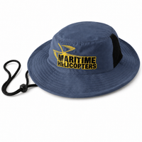 Microfibre Wide Brim Surf Hat with Mesh Ventilation thumbnail 14 navy angle