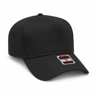 OTTO CAP 5-Panel Mid Profile Structured Baseball Cap thumbnail 6 black angle