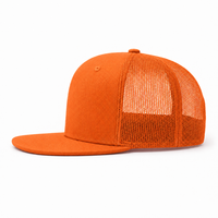Urban Flex Structured Trucker Cap with Breathable Mesh & Pre-Curved Visor thumbnail 19 orange left