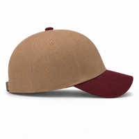 A Frame Flex Cap with Adjustable Snapback and Premium Cotton thumbnail 213 khakhi maroon right