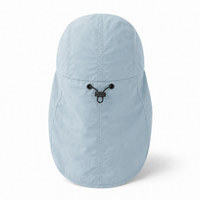 Flex 4057 Water Resistant Legionnaire Caps with Adjustable Strap thumbnail 57 light blue back