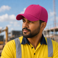 A Frame Flex Cap with Adjustable Snapback and Premium Cotton thumbnail 10 hot pink moodboard