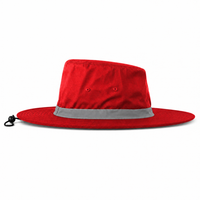 Hi Vis Reflector Safety Hat thumbnail 67 red right