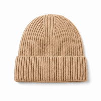 Premium Merino Wool Beanie with Cuff – Soft & Warm Knit Hat thumbnail 10 stone front
