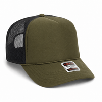 Ottocap 39165 High Crown Foam trucker with rope thumbnail 86 olive green olive green black angle