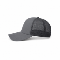 Rapper Flex High Crown Trucker Cap with Mesh Panels thumbnail 34 charcoal left