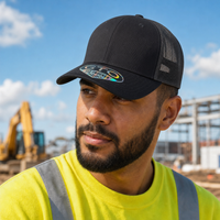 GTO 112 Trucker Hat with Ventilated Comfort and Adjustable Fit thumbnail 184 black charcoal moodboard