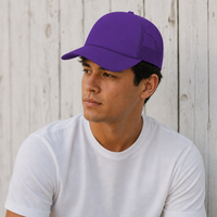 Rapper Flex High Crown Trucker Cap with Mesh Panels thumbnail 142 purple moodboard