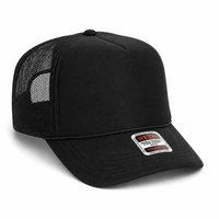 Ottocap 39165 High Crown Foam trucker with rope thumbnail 4 black angle