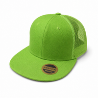 Urban Flex Twill Flat Peak Trucker Cap with Adjustable Snapback thumbnail 35 lime angle