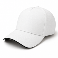 A Frame Sandwich Flex Cap with Premium Cotton and Adjustable Snapback thumbnail 23 white black angle