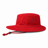 Surf Hat with Break-Away Strap in Wide Brim Design thumbnail 43 red left