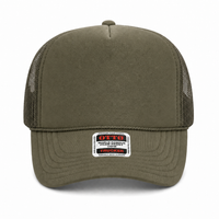 Ottocap 39165 High Crown Foam trucker with rope thumbnail 198 olive olive black front