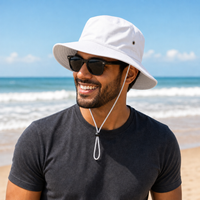Surf Hat with Break-Away Strap in Wide Brim Design thumbnail 72 white moodboard