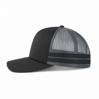 Flex Stripe A Frame High Profile Trucker Cap thumbnail 11 black charcoal left