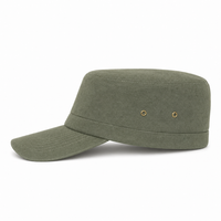 Premium Hemp Military Cap thumbnail 3 army left