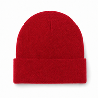 Flex Acrylic Beanie - Comfortable 100% Acrylic Knit Hat thumbnail 10 cardinal front