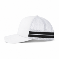 Flex Stripe A Frame High Profile Trucker Cap thumbnail 68 white black left