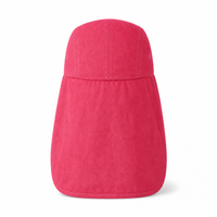 7504 Flex Cotton Legionnaire Caps with Adjustable Velcro Strap thumbnail 101 pink back