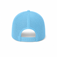 Rapper Flex High Crown Trucker Cap with Mesh Panels thumbnail 59 sky blue hat white front back