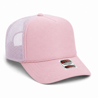 Ottocap 39165 High Crown Foam trucker with rope thumbnail 82 soft pink soft pink white angle