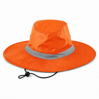 Hi Vis Reflector Safety Hat thumbnail 2 flouro orange front