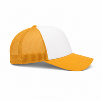 Rapper Flex High Crown Trucker Cap with Mesh Panels thumbnail 227 gold hat white front right