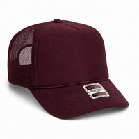 Ottocap 39165 High Crown Foam trucker with rope thumbnail 20 maroon angle