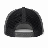 Urban Flex Twill Flat Peak Trucker Cap with Adjustable Snapback thumbnail 10 black/grey back