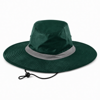 Hi Vis Reflector Safety Hat thumbnail 37 bottle green front