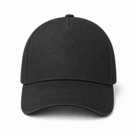 A Frame Sandwich Flex Cap with Premium Cotton and Adjustable Snapback thumbnail 25 charcoal black front