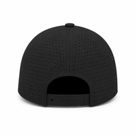 Breezy Lightweight Ventilated Nylon Cap with PVC Closure thumbnail 5 black back
