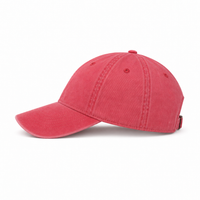 Flex Enzyme Washed Adjustable Baseball Cap thumbnail 38 red left